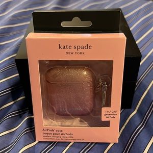 Kate Spade Air Pods Case NIB 1st /2nd Gen Sunset Glitter